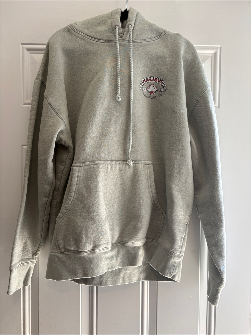 Malibu Crewneck Hoodie in Sage Green